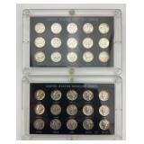 2 United States Mercury Dimes Sets.
