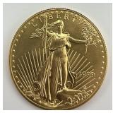 1oz Fine Gold 1999 American Eagle $50 Coin.