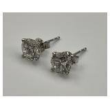 14KT Gold 2CT Diamond Stud Earrings.
