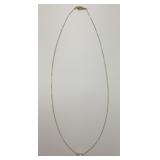 Delicate 14KT Gold Single Pearl Necklace.