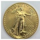 1/2 oz Fine Gold 1998 American Eagle $25 Coin.