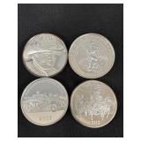 4 1 Troy Oz Fine Silver Fireman Rounds. 4 1 Troy Oz Fine Silver Fireman Rounds.
