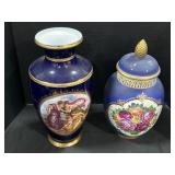 Dresden Vase & Lidded Urn. Dresden Vase & Lidded Urn.