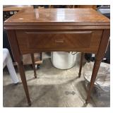 Mahogany Singer Sewing Table & Machine. Mahogany Singer Sewing Table & Machine.