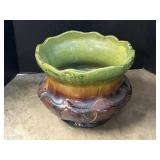 Glazed Art Pottery Jardiniere Planter. Glazed Art Pottery Jardiniere Planter.