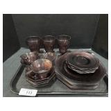 Hazel-Atlas Amethyst Glassware. Hazel-Atlas Amethyst Glassware.