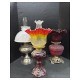 2 Oil Lamps. 2 Oil Lamps.