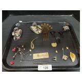Hair Combs, Hat Pins, Brooches. Hair Combs, Hat Pins, Brooches.