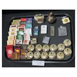 Vintage Lighters, Adv Tins & Matchbooks. Vintage Lighters, Adv Tins & Matchbooks.