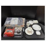 White Glassware, Nascar Collectible Items. White Glassware, Nascar Collectible Items.