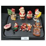 Vintage Christmas Figures & Santa Nightlight. Vintage Christmas Figures & Santa Nightlight.