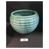 Vintage blue Stoneware Blue Swirl Glazed Planter. Vintage blue Stoneware Blue Swirl Glazed Planter.