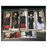 7 Vintage Plastic Amish Dolls. 7 Vintage Plastic Amish Dolls.