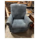 Comfy Blue Reclining Armchair. Comfy Blue Reclining Armchair.