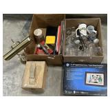 Brass Desk Lamp, Digital Picture Frame. Brass Desk Lamp, Digital Picture Frame.