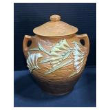 Roseville Pottery Freesia Cookie Jar. Roseville Pottery Freesia Cookie Jar.