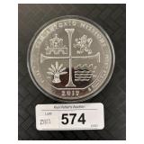 5 Troy Oz Silver San Antonio Missions Quarter. 5 Troy Oz Silver San Antonio Missions Quarter.