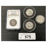 NGC 2005 Clad 50c, 3 - 1964 50c. NGC 2005 Clad 50c, 3 - 1964 50c.