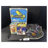 Santa Toys W/ Boxes, Airplane Model, Apron. Santa Toys W/ Boxes, Airplane Model, Apron.