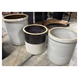 (3) Stoneware Crocks. (3) Stoneware Crocks.