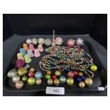 Christmas Ornaments, String Of Beads. Christmas Ornaments, String Of Beads.
