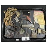 Vintage Locks, Pocket Knife, Bill Ephemera. Vintage Locks, Pocket Knife, Bill Ephemera.