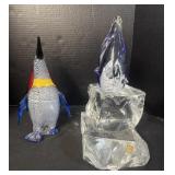 2 Murano Hand Blown Glass Scultptures. 2 Murano Hand Blown Glass Scultptures.