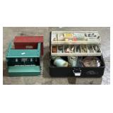 Tackle Box w/ Fishing Lures & Target. Tackle Box w/ Fishing Lures & Target.