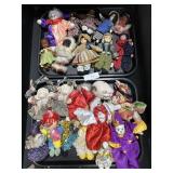2 Trays Of  Vintage Plastic & Porcelain Dolls. 2 Trays Of  Vintage Plastic & Porcelain Dolls.