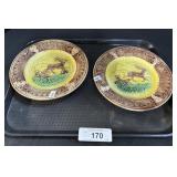 2 Antique Majolica Plates. 2 Antique Majolica Plates.