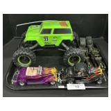 2 Die-Cast Hot Rod Cars, Carve Wooden Cars. 2 Die-Cast Hot Rod Cars, Carve Wooden Cars.
