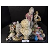 Decorative & Painted Eggs, Porcelain Figures. Decorative & Painted Eggs, Porcelain Figures.