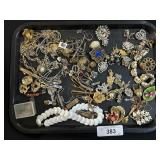 Try Of Costume Jewelry, Brooches, Necklaces. Try Of Costume Jewelry, Brooches, Necklaces.