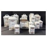Lusterware Victoria China Canisters. Lusterware Victoria China Canisters.