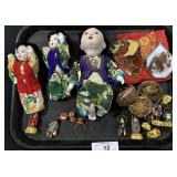 3 Vintage Japanese Composition Dolls. 3 Vintage Japanese Composition Dolls.