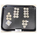 27 90% Silver Walking Liberty & Franklin Halves. 27 90% Silver Walking Liberty & Franklin Halves.