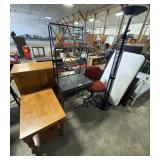 Wrought Iron Bakers Rack, Mid Century End Table, Wrought Iron Bakers Rack, Mid Century End Table,
