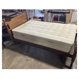 Mid Century Single Bed & Mattress. Mid Century Single Bed & Mattress.