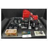2 Enzaka Die-Cast Semi Trucks & Die Cast Cars. 2 Enzaka Die-Cast Semi Trucks & Die Cast Cars.