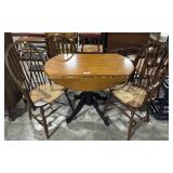 (2) Oak & Cane Windsor Chairs, Drop Leaf Dining (2) Oak & Cane Windsor Chairs, Drop Leaf Dining