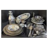Silverware, Pewter, Plated Platters. Silverware, Pewter, Plated Platters.