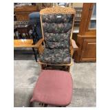 Oak Glider & Ottoman. Oak Glider & Ottoman.