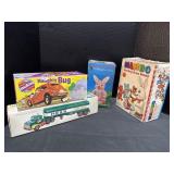 Hess Truck, Naughty Bug Toy, Musical Bunnies. Hess Truck, Naughty Bug Toy, Musical Bunnies.