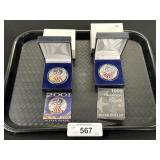 1 Troy Oz Silver 2001 & 1999 Walking Libertys 1 Troy Oz Silver 2001 & 1999 Walking Libertys