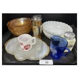 Carnival Glass Bowls, Milk Glass Bowl & Dishes. Carnival Glass Bowls, Milk Glass Bowl & Dishes.