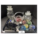 Paperweights, Apothecary Jar, Country Store Jar. Paperweights, Apothecary Jar, Country Store Jar.