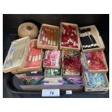 Variety Of Boxes Of Threads Many Different Colors. Variety Of Boxes Of Threads Many Different Colors.