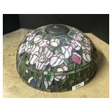 Leaded Slag Glass Lamp Shade. Leaded Slag Glass Lamp Shade.