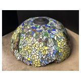 Leaded Slag Glass Lamp Shade. Leaded Slag Glass Lamp Shade.