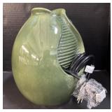 Green Ceramic Outdoor Fountain. Green Ceramic Outdoor Fountain.
